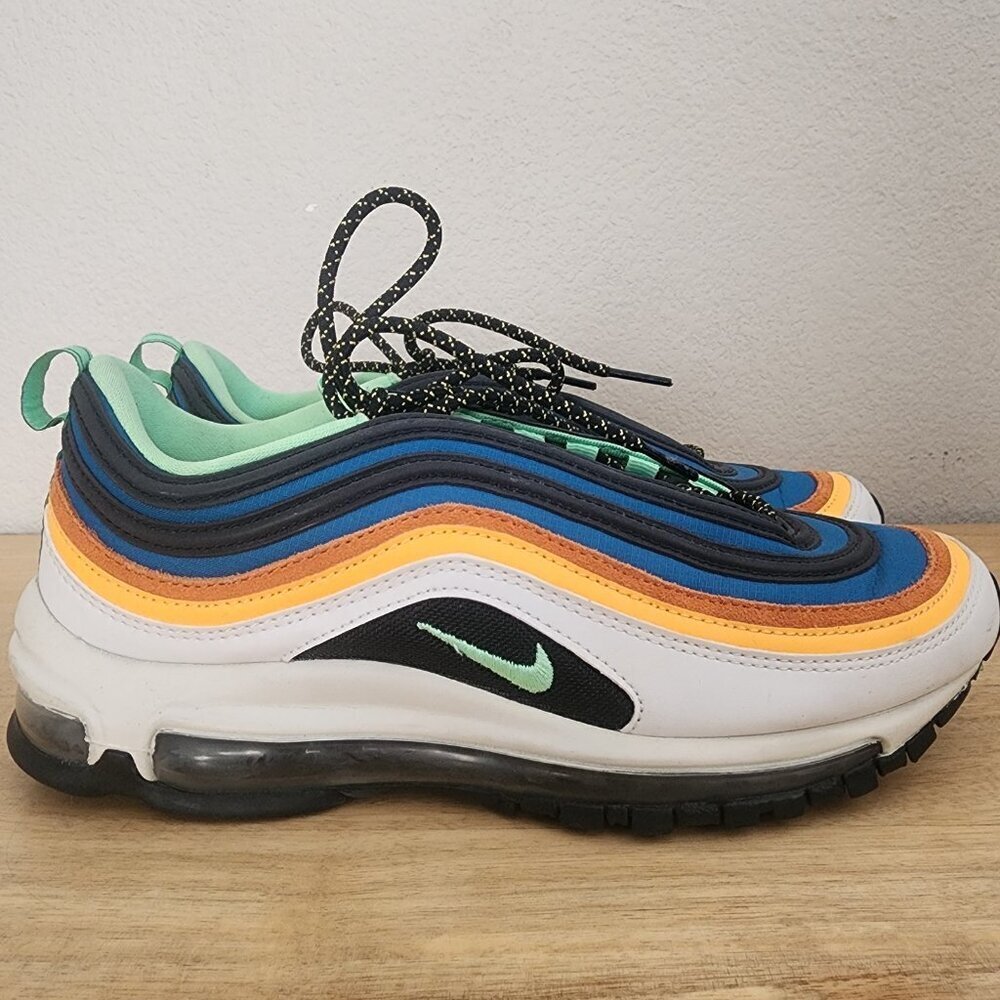 Nike Mens Air Max 97 Trainer Shoes Sneakers CZ7868-300 Green Abyss Black Size 8